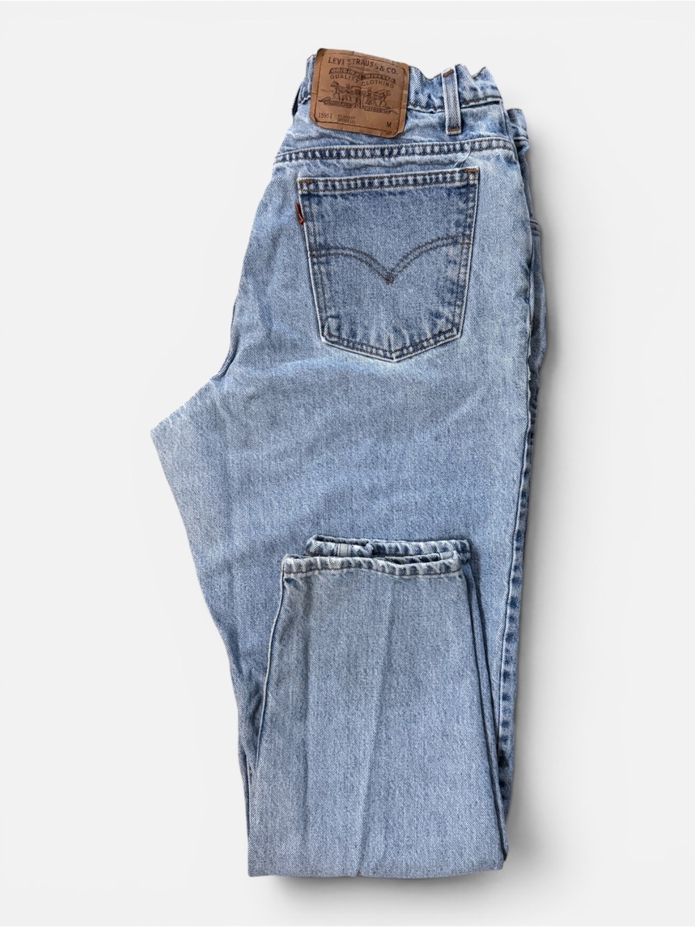 VTG 90s Levi’s 951 Relaxed Fit Tapered Leg Mom Jeans Light Wash Size 16 Med